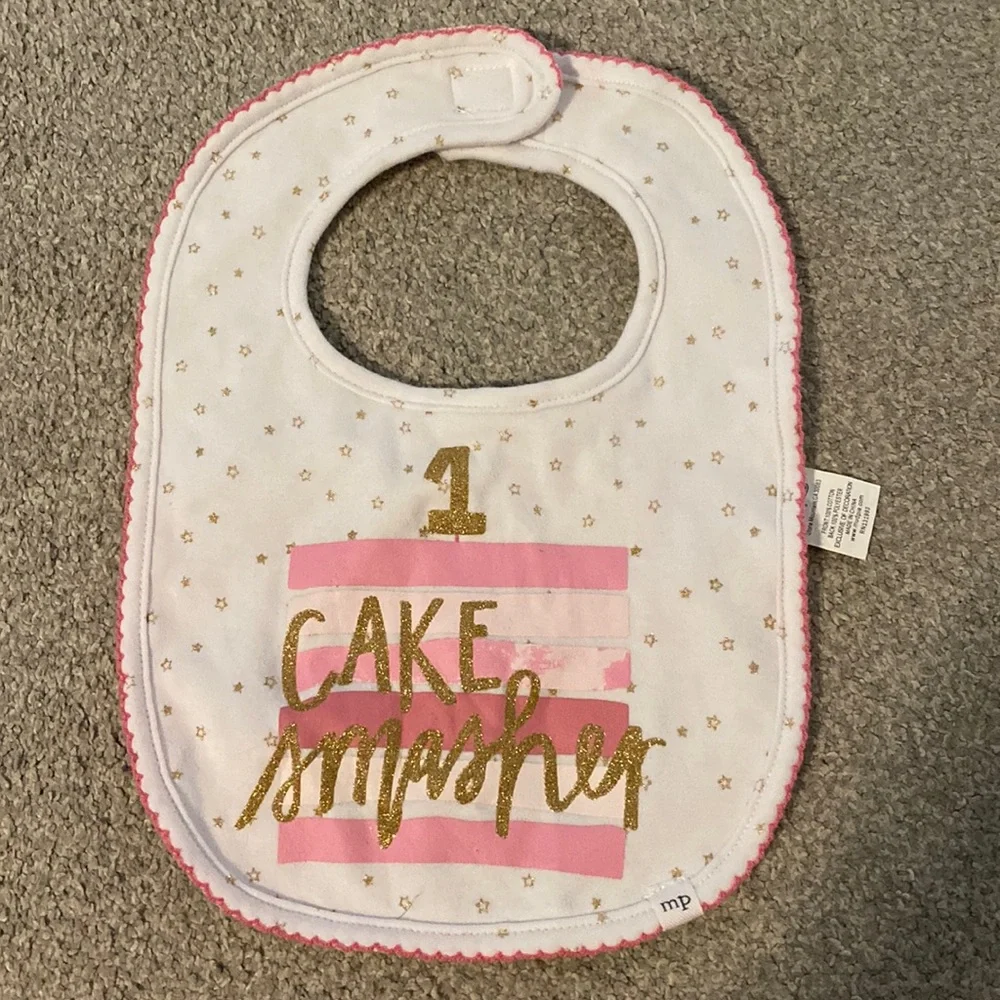 Mud Pie First Birthday Cake Smasher Bib